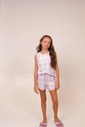 Pijama Feminino Infantil Regata com Shorts