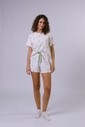 Pijama Feminino Manga Curta Com Shorts