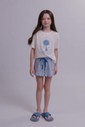 Pijama Infantil Feminino Manga Curta Com Shorts