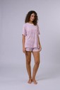 Conjunto Feminino Manga Curta Com Shorts