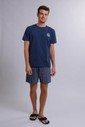 Pijama Masculino Manga Curta Com Bermuda