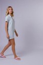 Camisola Feminina Manga Curta Com Abertura