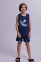 Pijama Masculino Infantil Regata Com Bermuda
