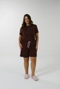 Pijama Feminino Manga Curta Com Bermuda Plus Size