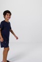 Pijama Masculino Infantil Manga Curta Com Bermuda