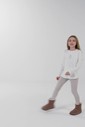 Pijama Feminino Infantil Manga Longa Com Legging