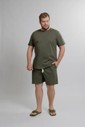 Pijama Masculino Manga Curta Com Bermuda Plus Size