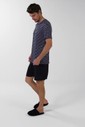 Pijama Masculino Manga Curta Com Bermuda