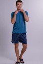 Pijama Masculino Manga Curta Com Bermuda