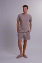 Pijama Masculino Manga Curta Com Bermuda