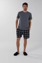 Pijama Masculino Manga Curta Com Bermuda