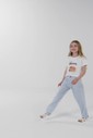 Pijama Feminino Infantil Manga Curta com Calça