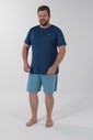 Pijama Masculino Manga Curta Com Bermuda Plus Size