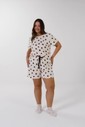 Pijama Feminino Manga Curta Com Shorts Plus Size Pijama Feminino Manga Curta Com Shorts Plus Size