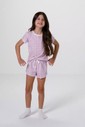 Pijama Feminino Infantil Manga Curta Com Shorts Pijama Feminino Infantil Manga Curta Com Shorts