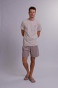 Pijama Masculino Manga Curta Com Bermuda