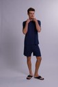 Pijama Masculino Manga Curta Com Bermuda