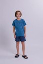 Pijama Masculino Infantil  Manga Curta Com Bermuda