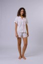 Pijama Feminino Americano Manga Curta Com Shorts