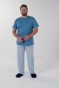Pijama Masculino Manga Curta com Calça Plus Size