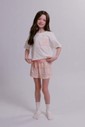 Pijama Infantil Feminino Manga Curta Com Shorts