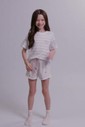 Pijama Infantil Feminino Manga Curta Com Shorts Pijama Infantil Feminino Manga Curta Com Shorts