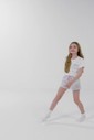 Pijama Feminino Infantil Manga Curta Com Shorts