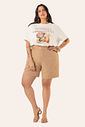 T- Shirt Plus Size Feminino Cotton Leve Secret Glam T- Shirt Plus Size Feminino Cotton Leve Secret Glam