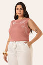 Regata Plus Size Feminino Viscose Creponada Secret Glam Regata Plus Size Feminino Viscose Creponada Secret Glam