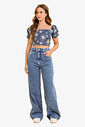 Blusa Feminina Com Manga Bufante e Bordado Minty Blusa Feminina Com Manga Bufante e Bordado Minty