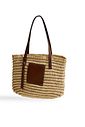 CELINA - BOLSA FEMININA PALHA BEGE COM MARROM CELINA - BOLSA FEMININA PALHA BEGE COM MARROM