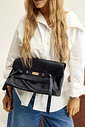 BOLSA FEMININA COURO OMBRO PRETO - VICK