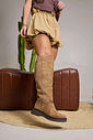 ANGELINA - BOTA FEMININA CANO LONGO BICO REDONDO BEGE ANGELINA - BOTA FEMININA CANO LONGO BICO REDONDO BEGE