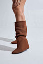 MARIAH - BOTA FEMININA CROCHÊ SALTO ANABELA CAMEL MARIAH - BOTA FEMININA CROCHÊ SALTO ANABELA CAMEL