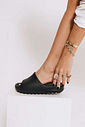 BUGY - CHINELO SLIDE FEMININO NUVEM PRETO