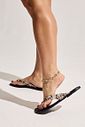 FUJI - CHINELO FLATFORM FEMININO COURO ANIMAL PRINT FUJI - CHINELO FLATFORM FEMININO COURO ANIMAL PRINT