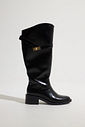 SARINA - BOTA FEMININA SALTO BAIXO CANO LONGO PRETA SARINA - BOTA FEMININA SALTO BAIXO CANO LONGO PRETA