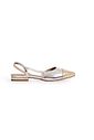 MARIA PAULA - SLINGBACK FEMININO PRATA C/ DOURADO