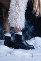 GRACI - BOTA CHELSEA FEMININA TRATORADA COURO PRETA