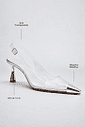 dream-scarpin-slingback-feminino-prata Scarpin Feminino Dream Transparente Slingback vista 45 graus