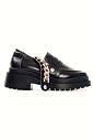 BRIANA - MOCASSIM FEMININO COURO TRATORADO PRETO COM FIVELAS BRIANA - MOCASSIM FEMININO COURO TRATORADO PRETO COM FIVELAS