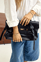 BOLSA FEMININA COURO OMBRO PRETO - VICK