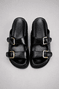 CAPUCINE - FLATFORM PAPETE FEMININA FIVELAS PRETA