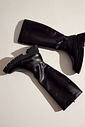 ZUNA - BOTA FEMININA CANO LONGO TRATORADA PRETA