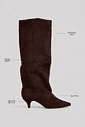 LISE - BOTA FEMININA CANO ALTO BICO FINO SUEDE MARROM LISE - BOTA FEMININA CANO ALTO BICO FINO SUEDE MARROM