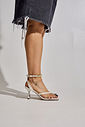NATI - SANDÁLIA FEMININA SALTO ALTO BICO QUADRADO OFF WHITE NATI - SANDÁLIA FEMININA SALTO ALTO BICO QUADRADO OFF WHITE