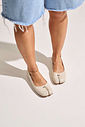 TABI - SAPATILHA BALLERINA FEMININA DE DEDO COURO OFF WHITE TABI - SAPATILHA BALLERINA FEMININA DE DEDO COURO OFF WHITE