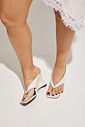 MISAKI - TAMANCO FEMININO DEDO SALTO ANABELA OFF WHITE MISAKI - TAMANCO FEMININO DEDO SALTO ANABELA OFF WHITE