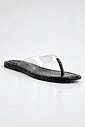 isla-chinelo-feminino-tira-transparente-preto Rasteira Feminina Isla Preta com vinil transparente vista 45 graus