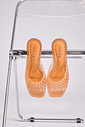 gummy-tamanco-feminino-tela-laranja Tamanco Feminino Gummy Laranja vista superior do par